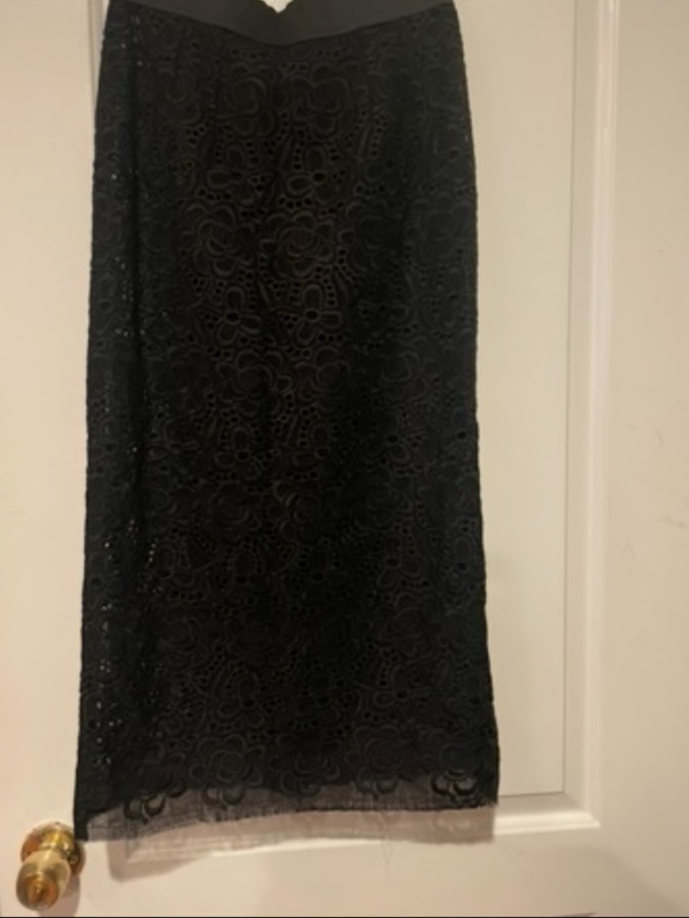 New! Dolce & Gabanna Black Sheer Lace Midi Skirt 🖤 🐆 size 3& or US XS - Picture 7 of 16